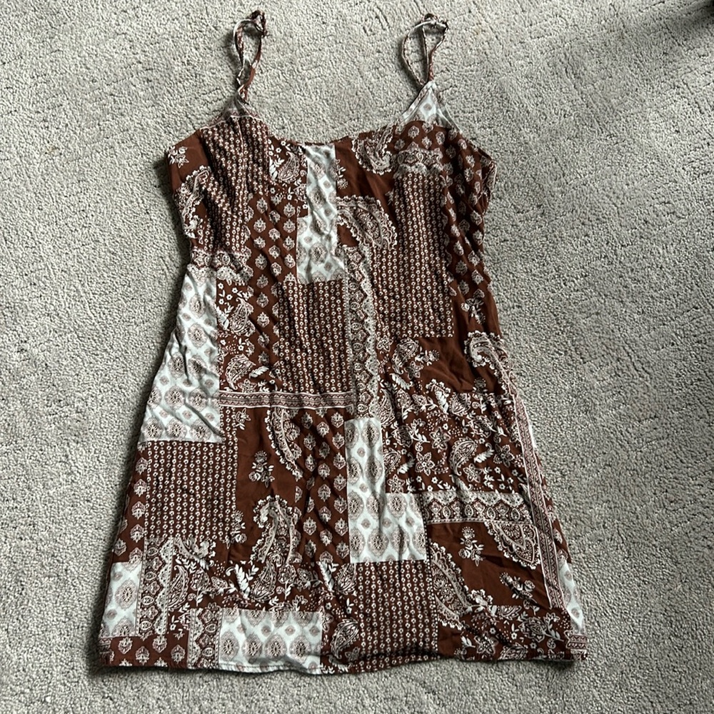 pacsun brown mini dress